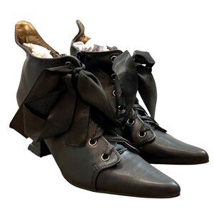Abigail 2.5" Witch Heeled Square Heel Boot Shoe Halloween Costume XL Size 4/5